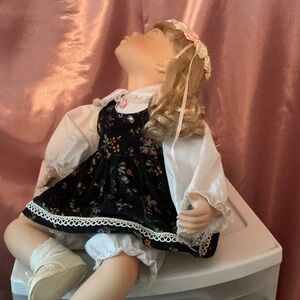 Floral Dress Porcelain Doll